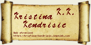 Kristina Kendrišić vizit kartica